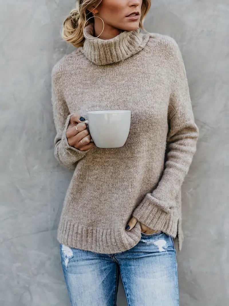 Pull à manches longues esthétique pour femme pour un look élégant en hiver