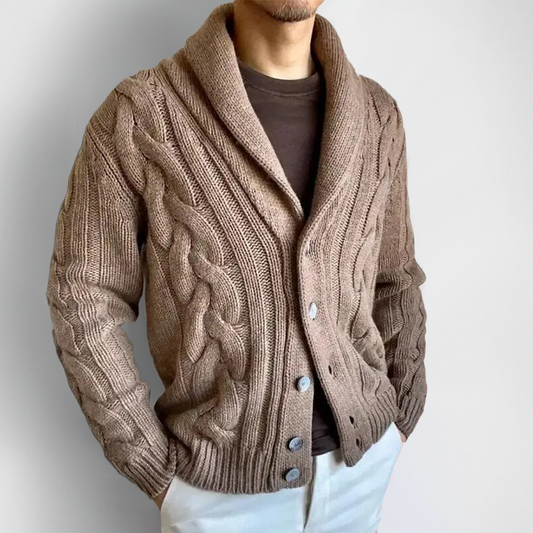 Cardigan élégant pour homme avec décolleté plongeant et boutons élégants