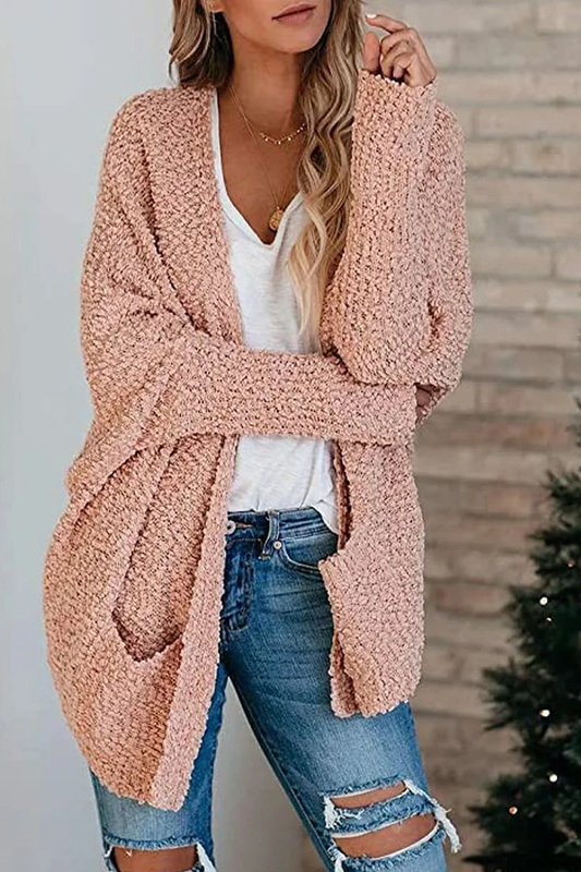 Cardigan élégant à manches de poupée pour les promenades au chaud